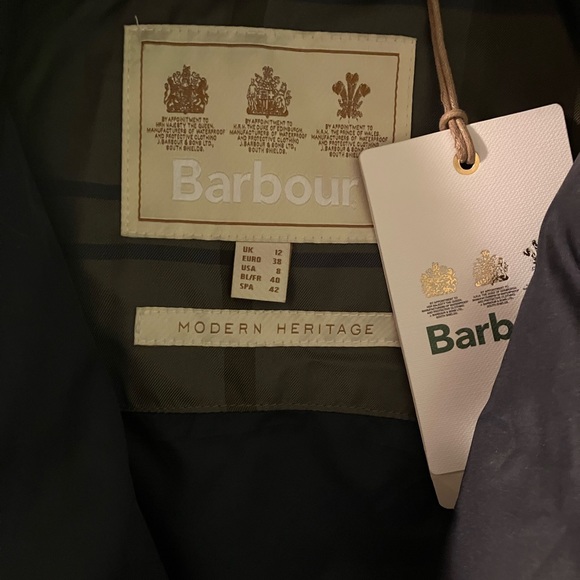 Barbour Black Hooded Tie Waist Coat - Picture 3 of 9